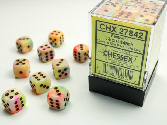 Chessex Festive 12mm D6 36ct Dice Set