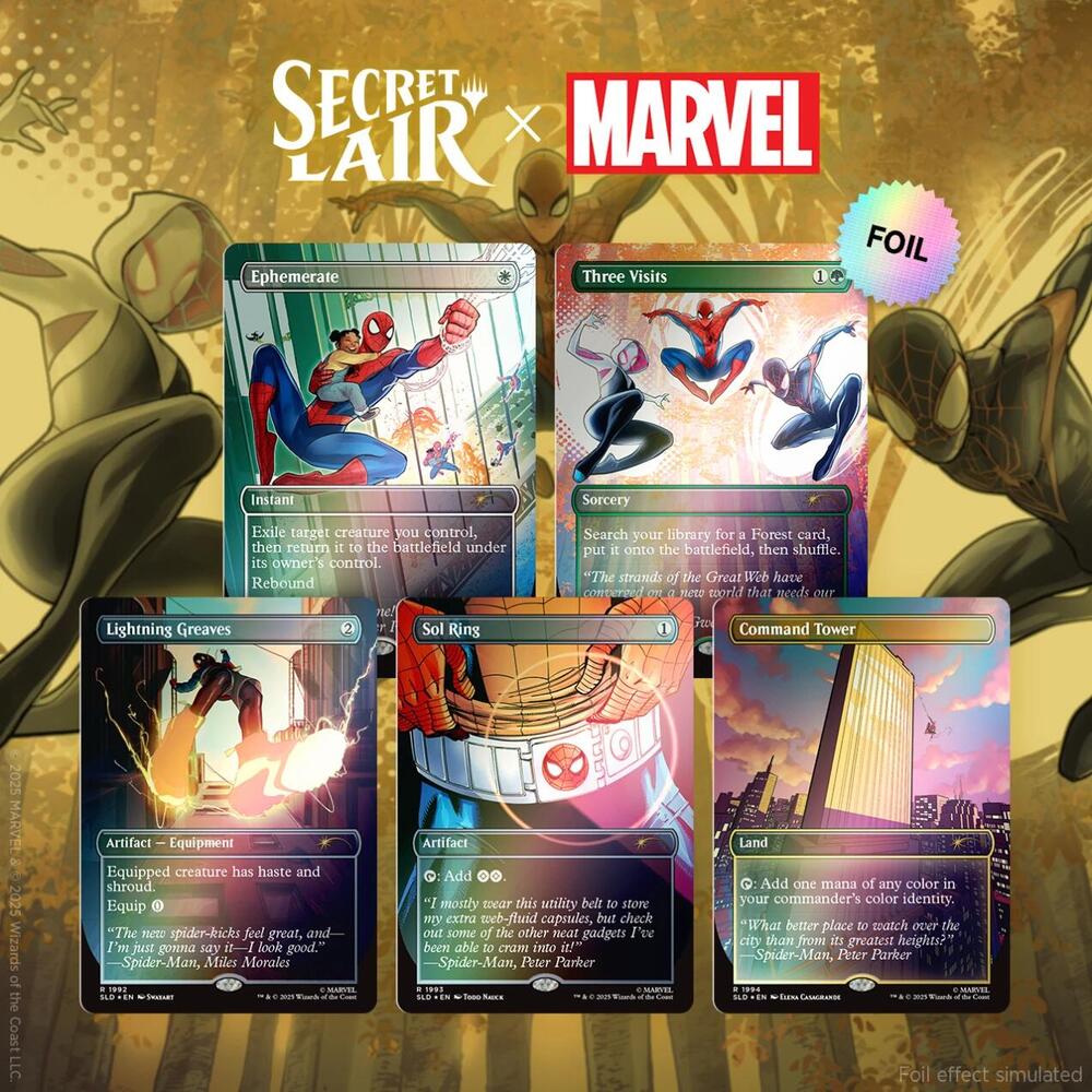 Secret Lair x Marvel's Spider-Man: Heroic Deeds Rainbow Foil Edition