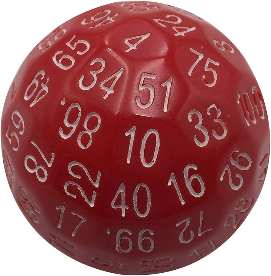 Skullsplitter - Opaque D100 Dice - Red