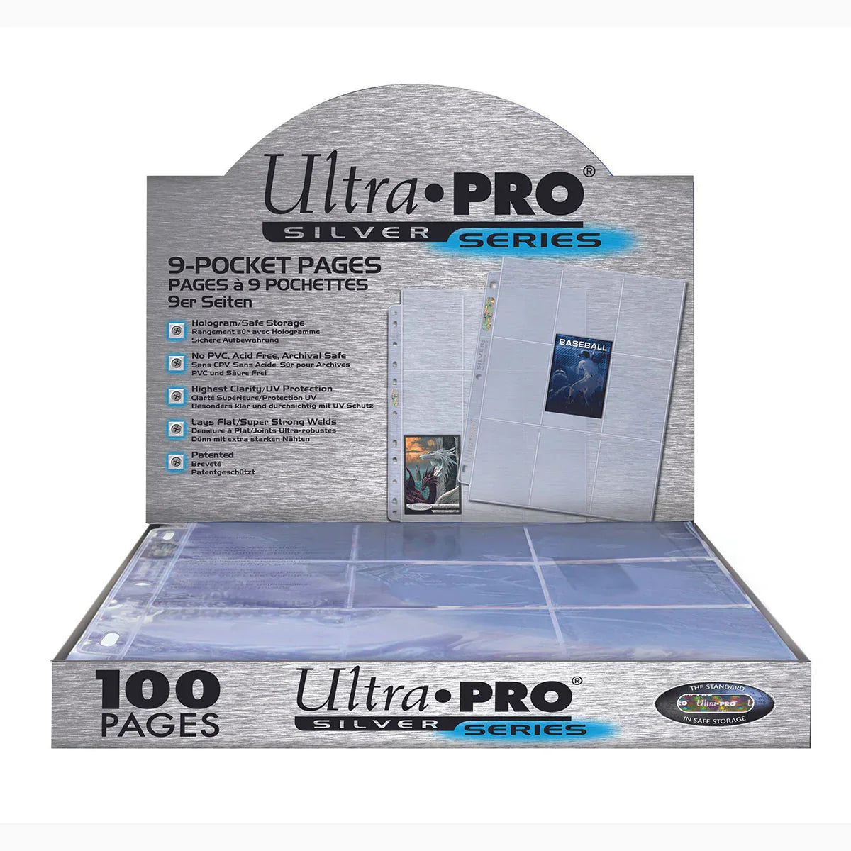 Ultra Pro Silver 9 Pocket Binder Pages (100 ct)