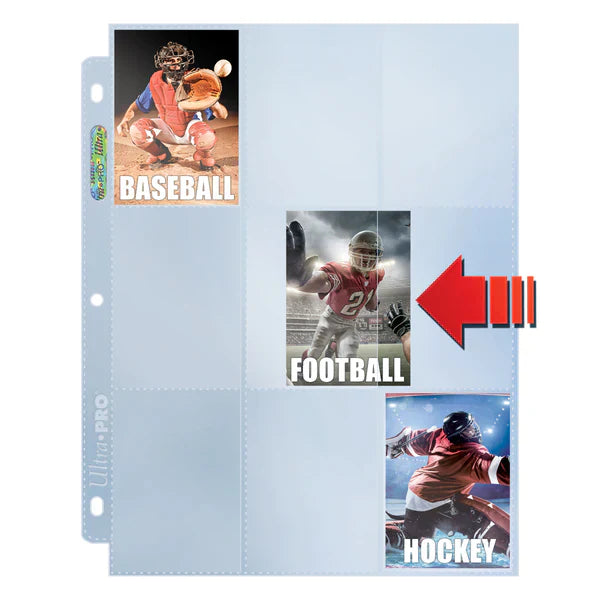 Ultra Pro Premium 9 Pocket Side-Load Binder Pages (100 ct)