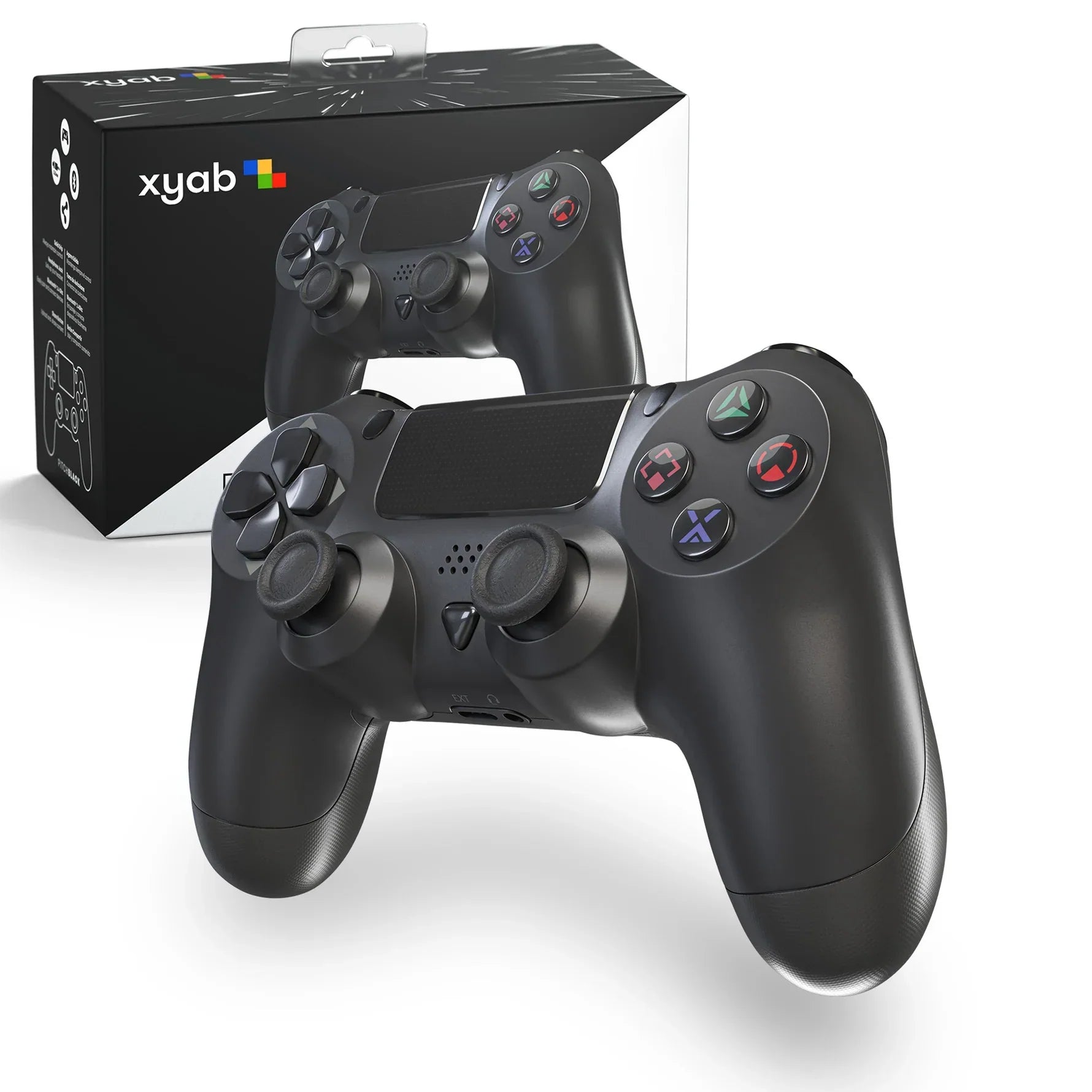 PS4コントローラー XYAB Pitch Black Playstation 4 Wireless Controller – CNAG New Cut
