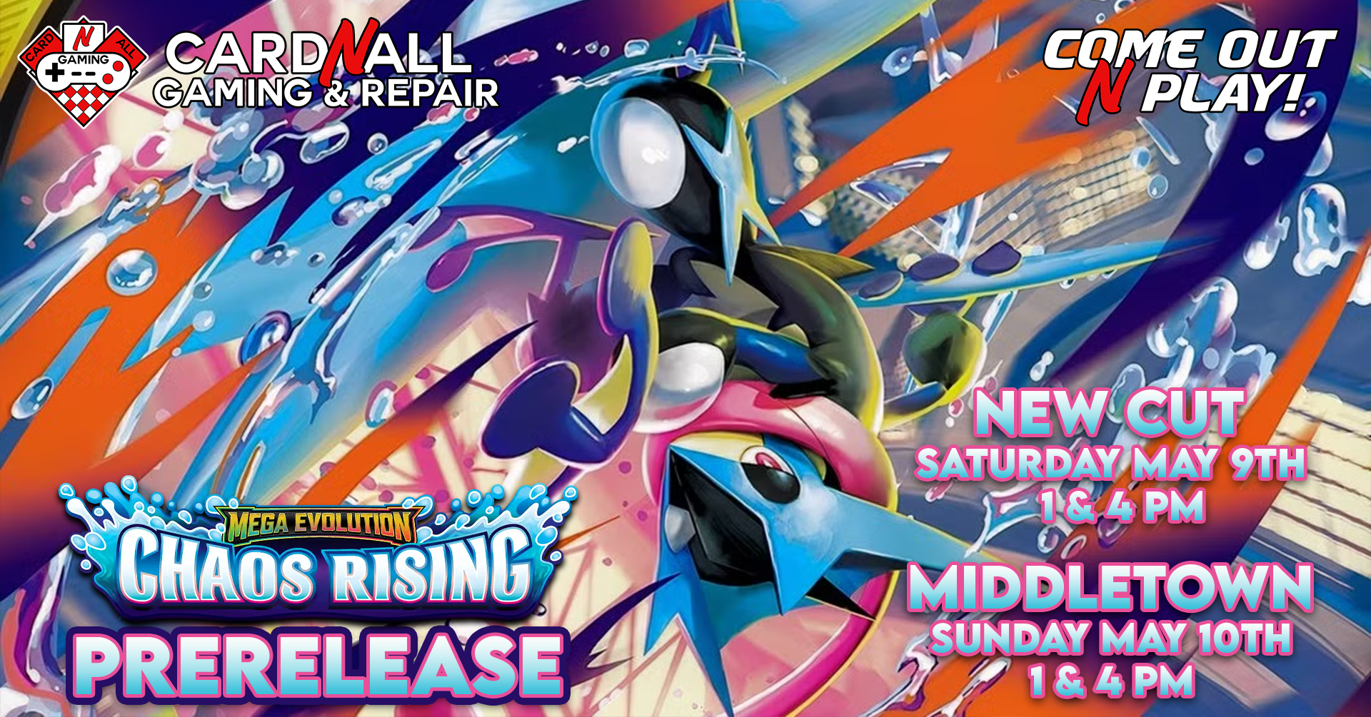 pokemon cards events near me Pokemon Chaos Rising Prerelease Events