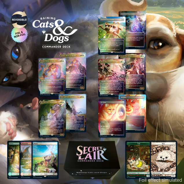Secret Lair Commander: Raining Cats & Dogs Foil Edition