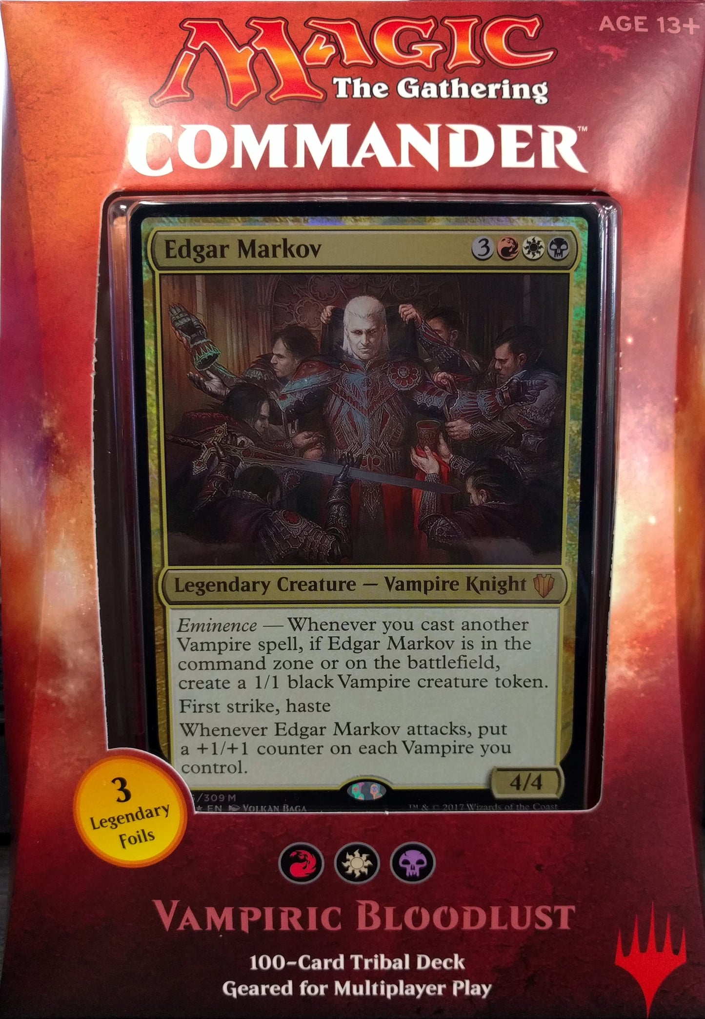Magic Vampiric Bloodlust Commander 2017 Deck