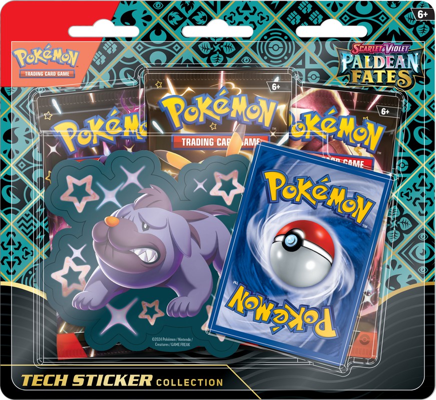 Paldean Fates 3 Pack Blister w/ Tech Sticker