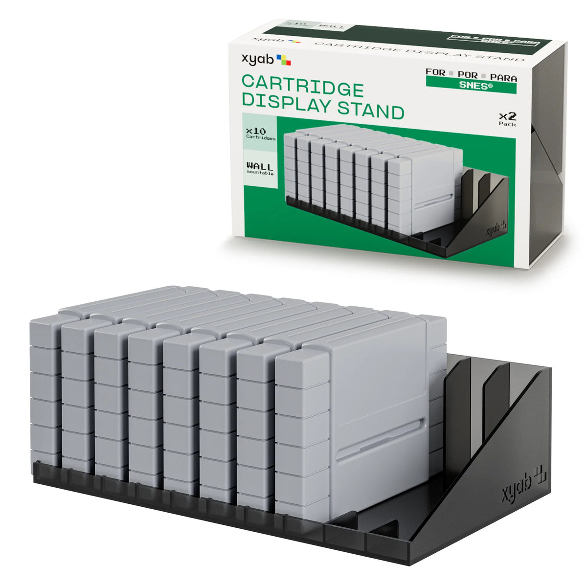 XYAB Super Nintendo 2 Pack Cartridge Display Stands