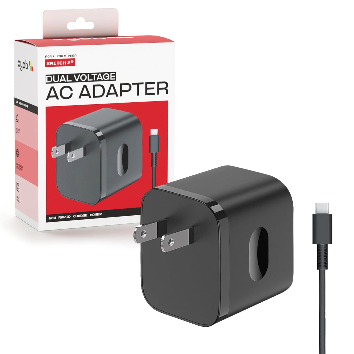 XYAB Nintendo Switch 2 AC Adapter