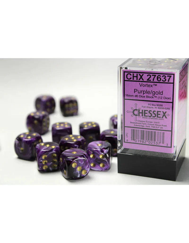 Chessex Vortex 16mm D6 12ct Dice Set