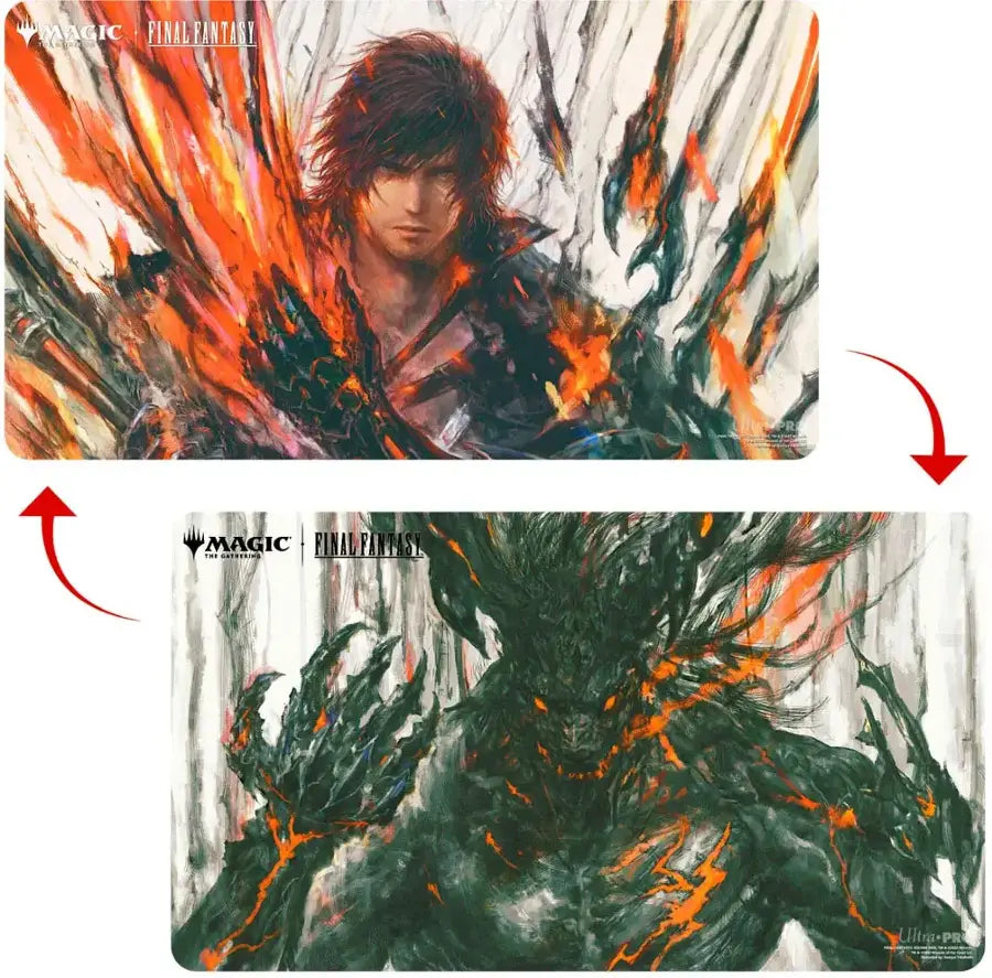 Ultra Pro Final Fantasy Double Sided Clive, Ifrit's Dominant/Ifrit, Warden of Inferno Playmat