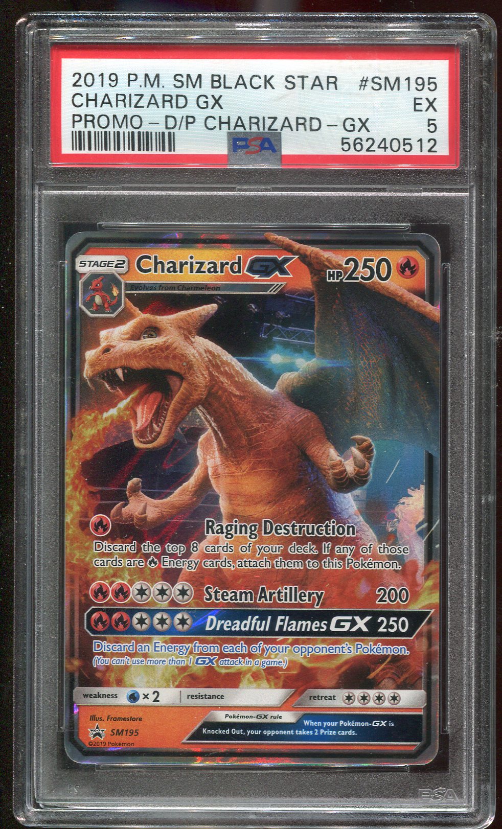 charizard pokemon card sun and moon 2019 & Team Up 14 Charizard-holo Cracked Ice PSA 8 Graded Age Group burning energy pokemon card Charizard