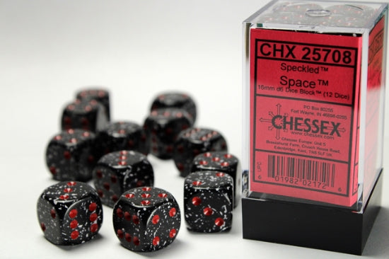 Chessex Speckled 16mm D6 12ct Dice Set