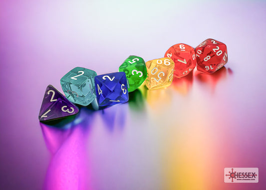 Chessex Prism Translucent Polyhedral Dice Set