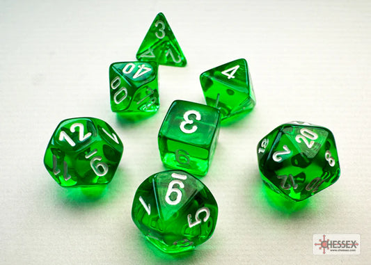 Chessex Mini Translucent Polyhedral 7ct Dice Set