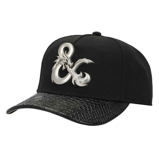 Dungeons & Dragons Metal Badge and Dragon Skin Pre-Curved Bill Snapback