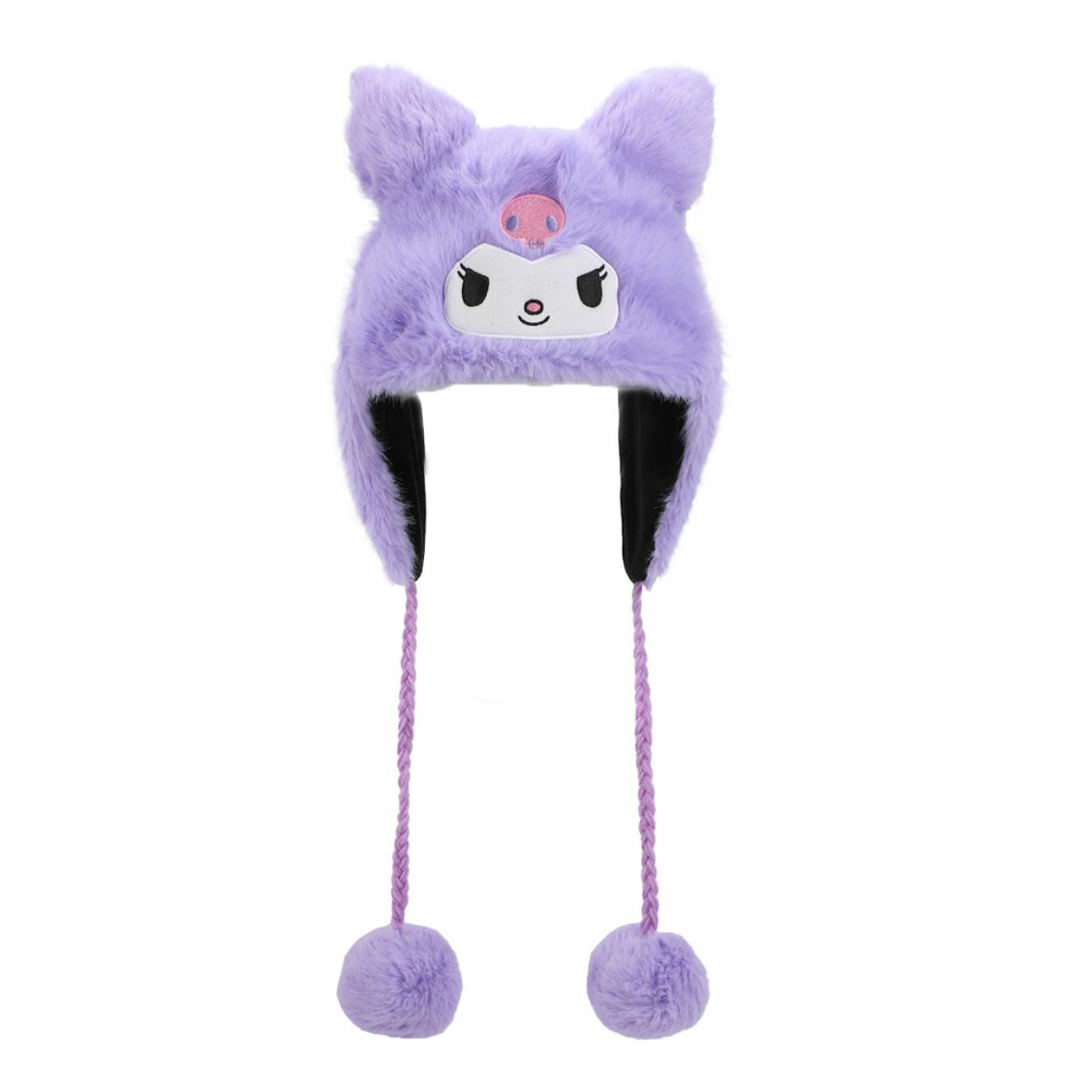 Kuromi Faux Fur 3D Laplander Beanie