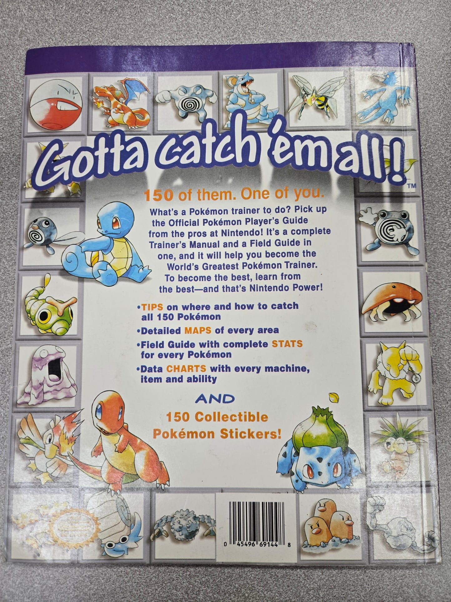 Pokemon Red / Blue Official Nintendo Player's Guide (Complete - 150 stickers)