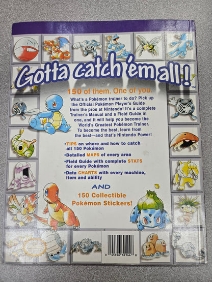 Pokemon Red / Blue Official Nintendo Player's Guide (Complete - 150 stickers)