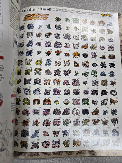 Pokemon Red / Blue Official Nintendo Player's Guide (Complete - 150 stickers)