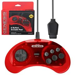 Retro-Bit Sega 6 Button Arcade Pad [Crimson Red] - Sega Genesis