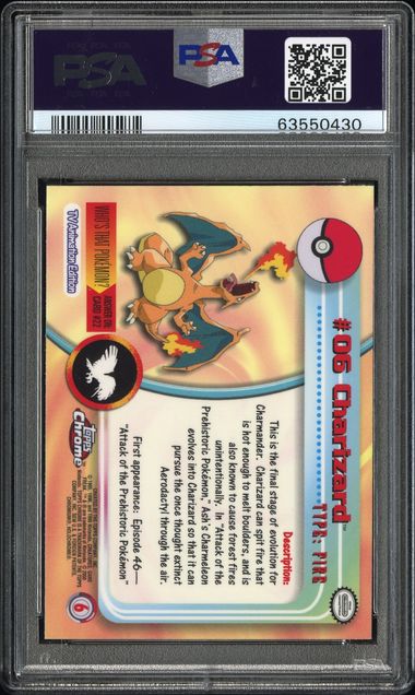 PSA 10 Charizard #06 Topps Chrome Pokemon T.V.