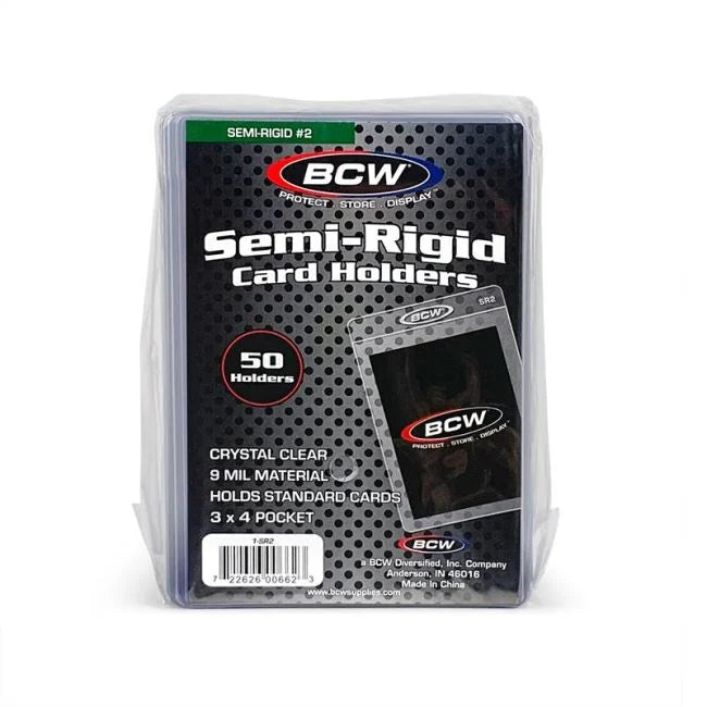 BCW #2 Semi-Rigid Card Holders