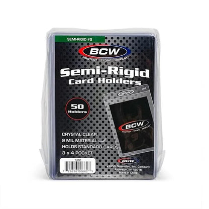 BCW #2 Semi-Rigid Card Holders