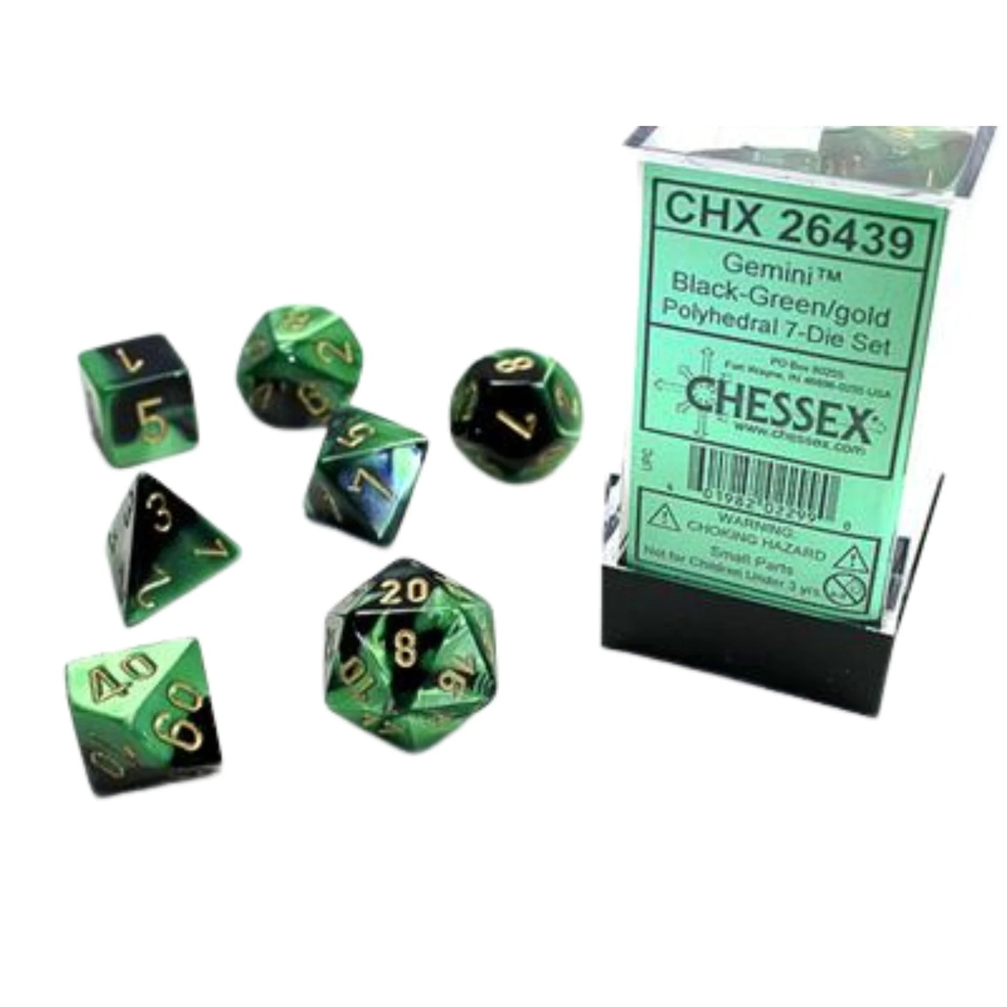 Chessex Gemini Polyhedral 7ct Dice Set