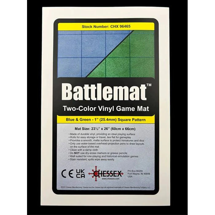 Chessex Battlemat Blue & Green Squares