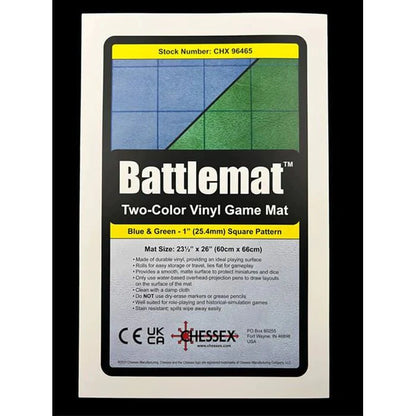 Chessex Battlemat Blue & Green Squares
