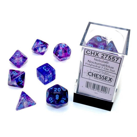 Chessex Mini Nebula Polyhedral 7ct Dice Set