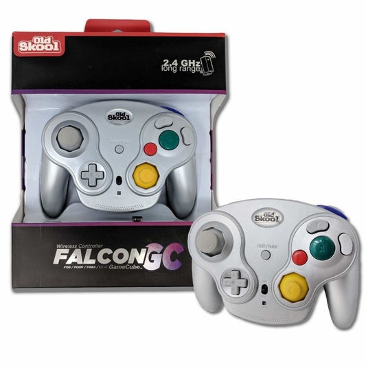Silver - Old Skool Falcon Wireless Controller for Gamecube