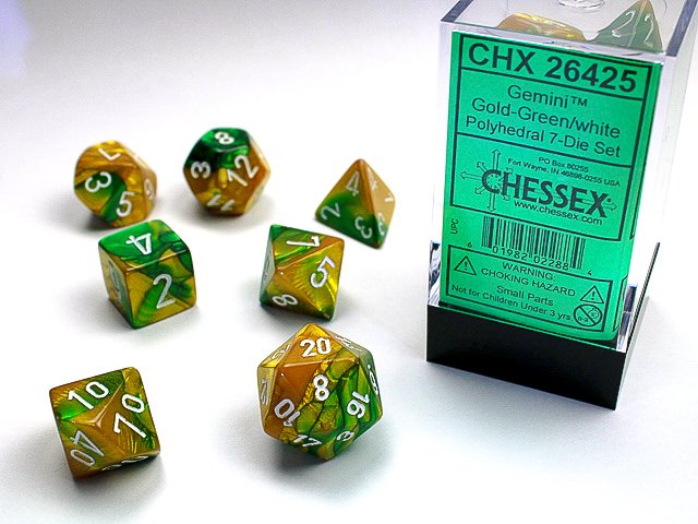 Chessex Gemini Polyhedral 7ct Dice Set