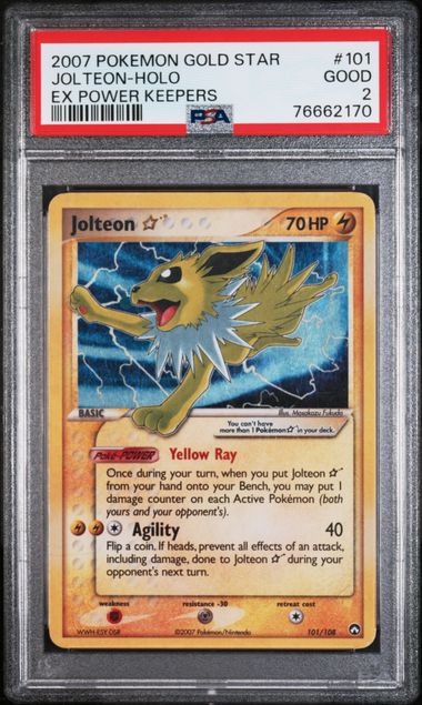 PSA 2 Gold Star Jolteon 101/108 Power Keepers Holo
