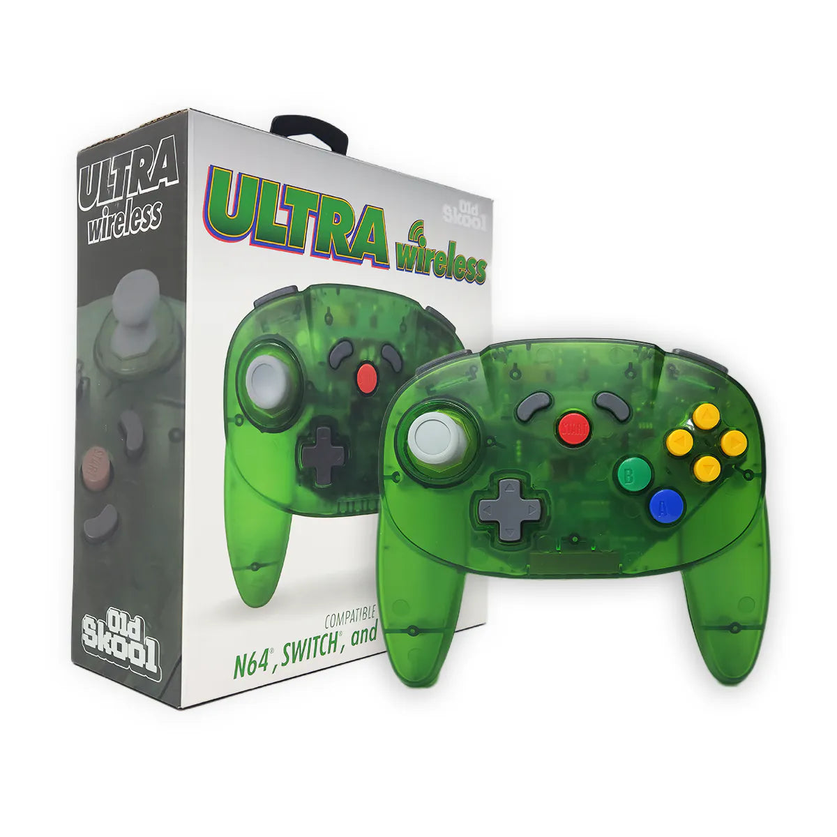 Old Skool Nintendo 64 Ultra Wireless Controller - Jungle Green