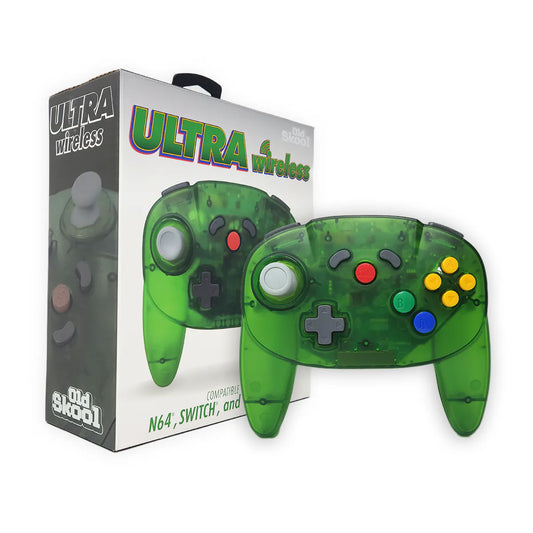 Old Skool Nintendo 64 Ultra Wireless Controller - Jungle Green