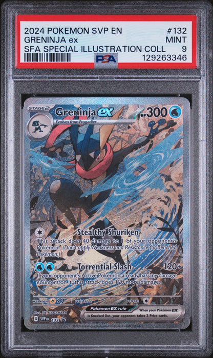 Greninja EX 132 Shrouded Fable Special Illustration Collection Pokemon PSA 9