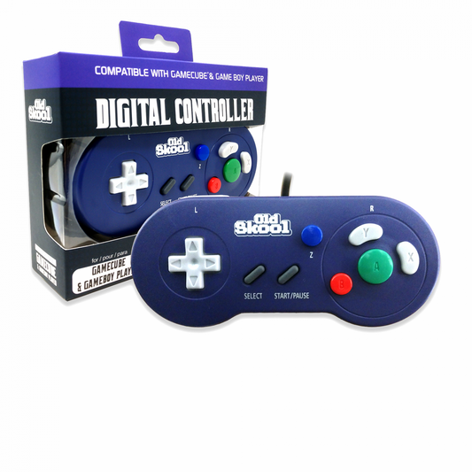 Gamecube Gameboy Player Digital Wired Controller Old Skool - Purple