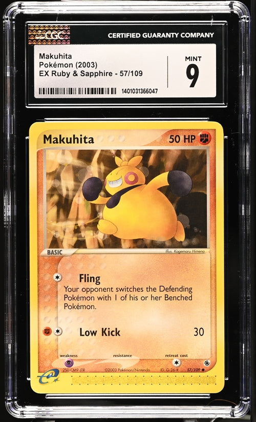 CGC 9 Makuhita 57/109 EX Ruby & Sapphire