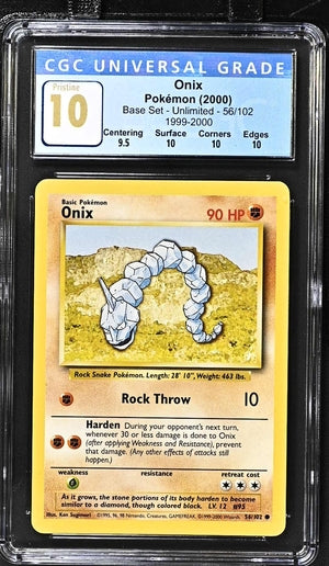 CGC 10 Onyx 56/102 Base Set