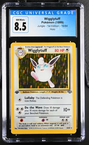 CGC 8.5 Wigglytuff 16/64 Jungle 1st Edition Holo