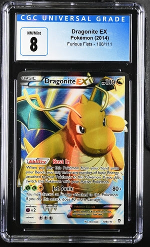 CGC 8 Dragonite EX 108/111 Furious Fists Ultra Rare