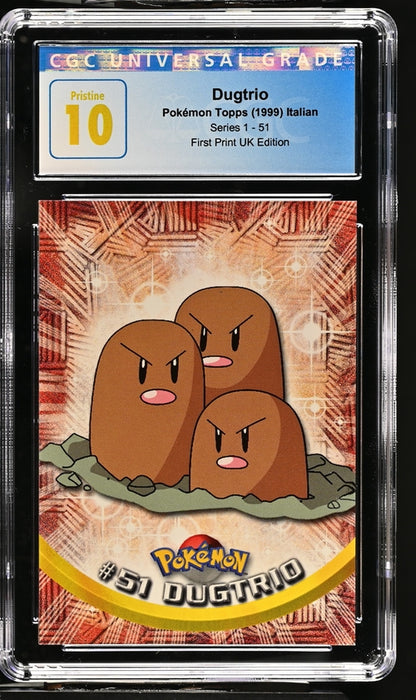 CGC 10 Dugtrio #51 ITALIAN Pokemon Topps