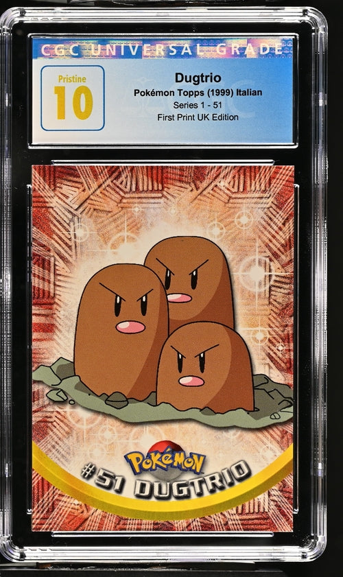 CGC 10 Dugtrio #51 ITALIAN Pokemon Topps