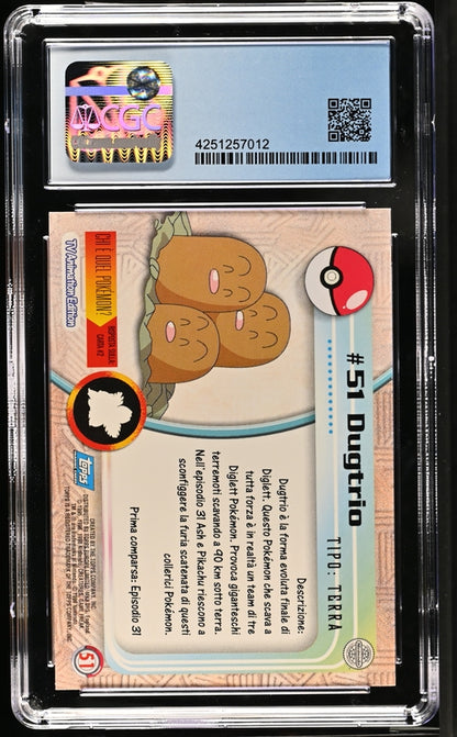 CGC 10 Dugtrio #51 ITALIAN Pokemon Topps