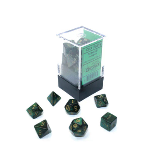 Chessex Mini Velvet Polyhedral 7ct Dice Set