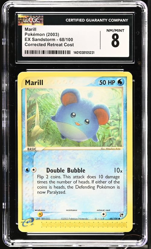 CGC 8 Marill 68/100 EX Sandstorm (Corrected Retreat Cost)