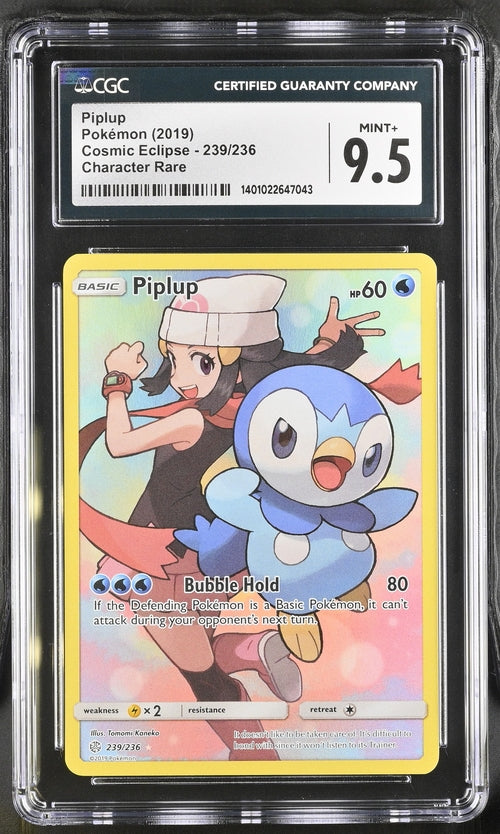 CGC 9.5 Piplup 239/236 Cosmic Eclipse Character Rare 043
