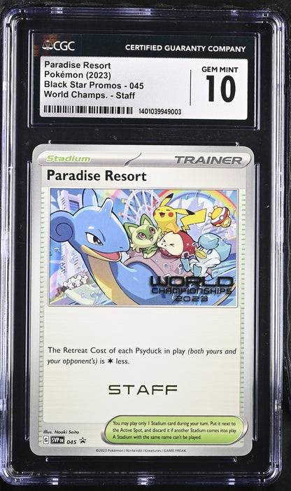 CGC 10 Paradise Resort 045 World Chamionship 2023 Staff Promo 003