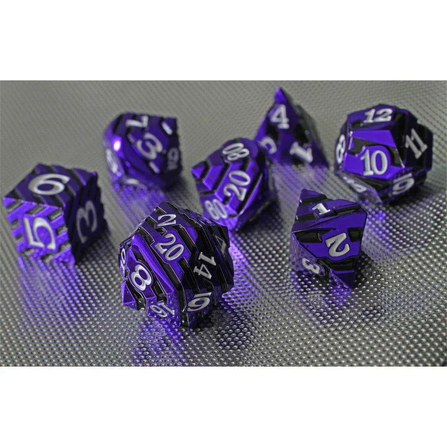 Dark Matter Set of 7 Metal Dice